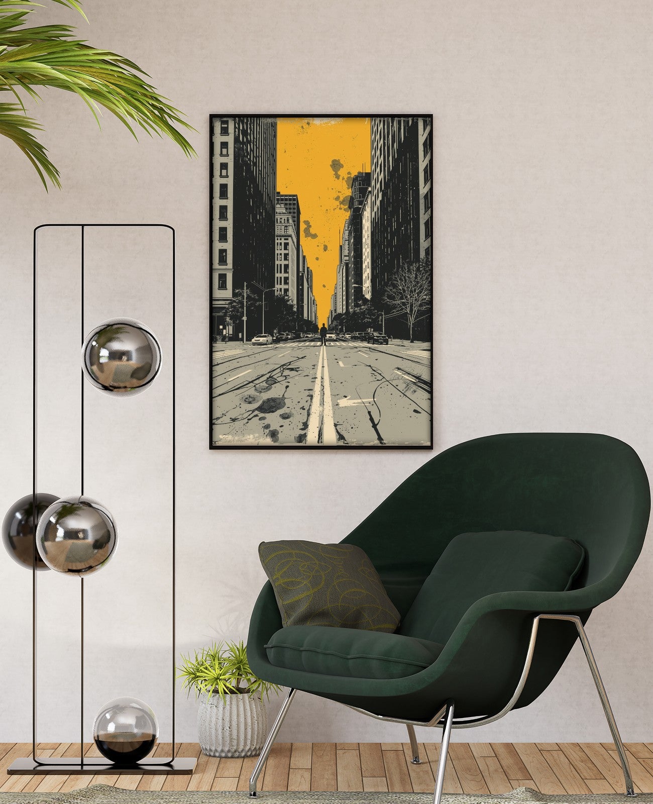 Silhouette Splatter Symphony - Room View