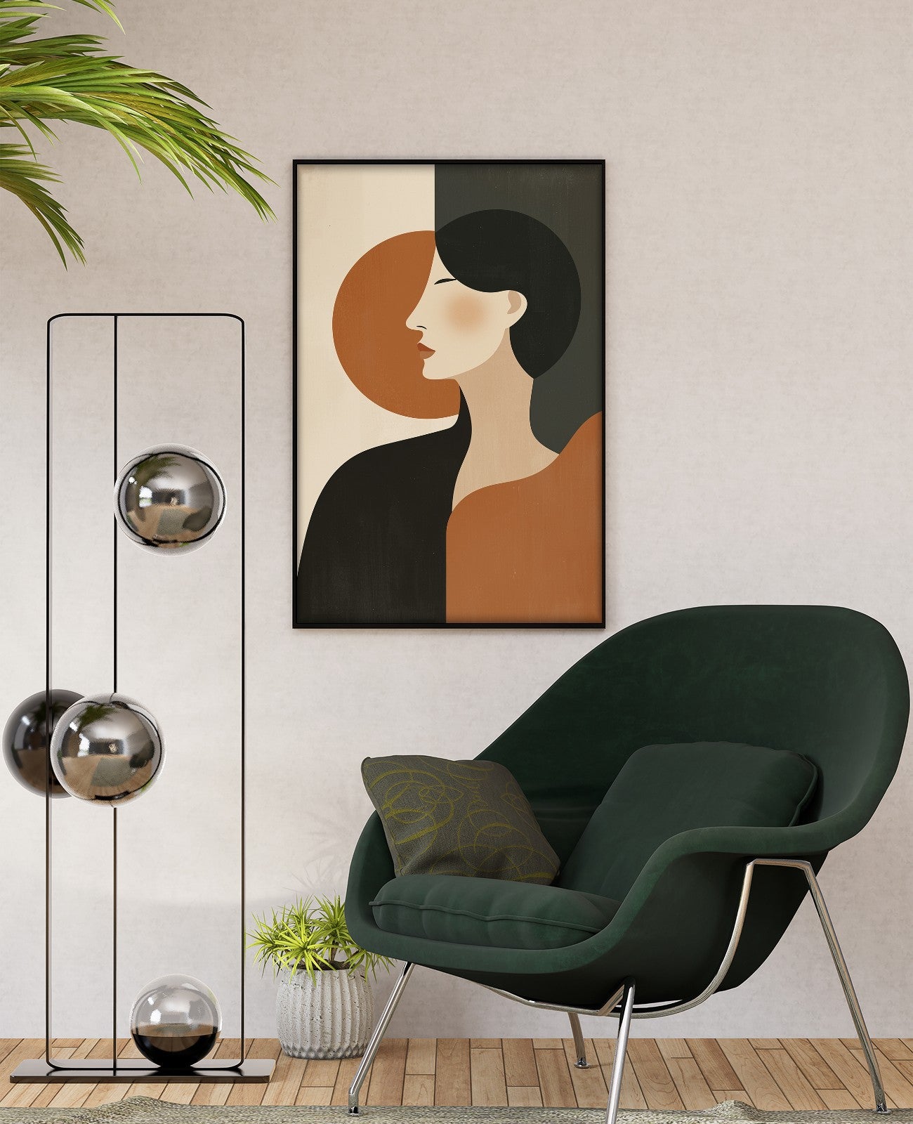 Ochre Whispers Unseen Geometry - Room View