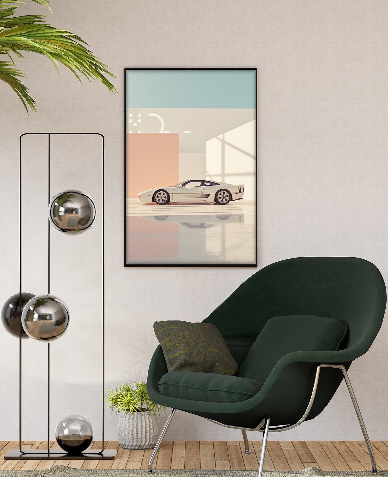 Chrome Serpent Elegance - Room View