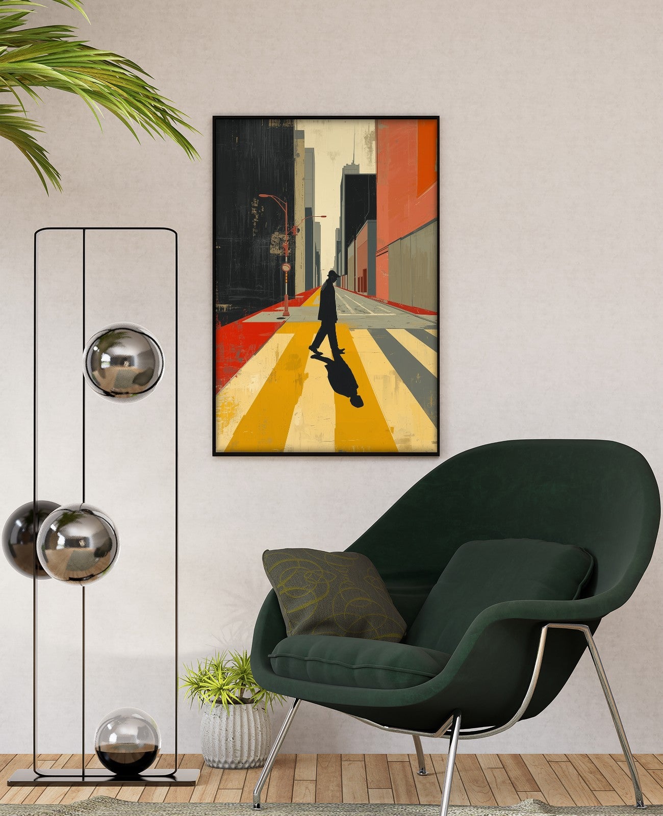 Neon Silhouette Intersection Dance - Room View