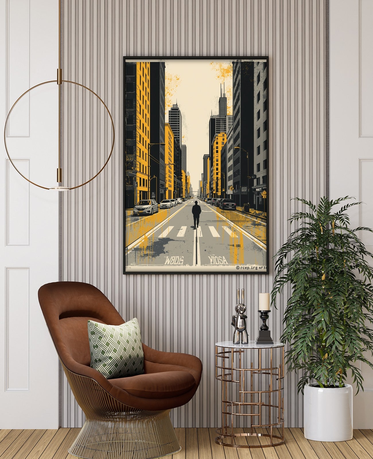 Vibrant Silhouette Symphony - Room View