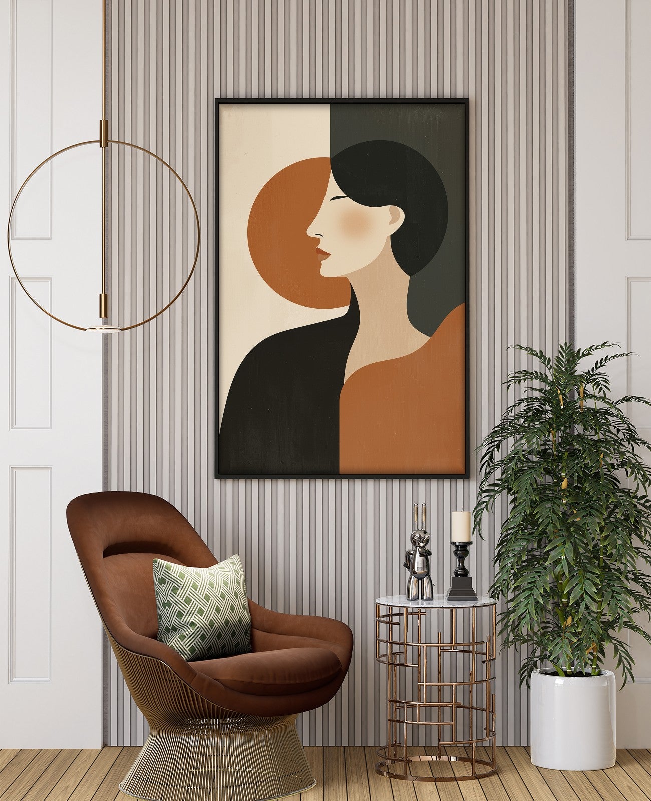 Ochre Whispers Unseen Geometry - Room View