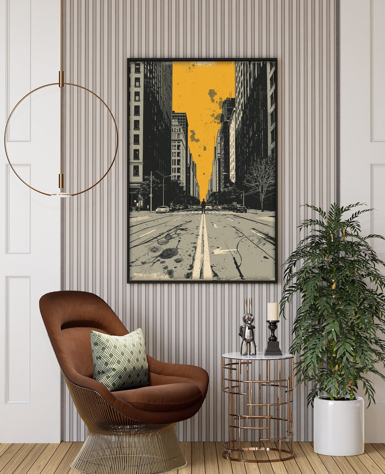 Silhouette Splatter Symphony - Room View