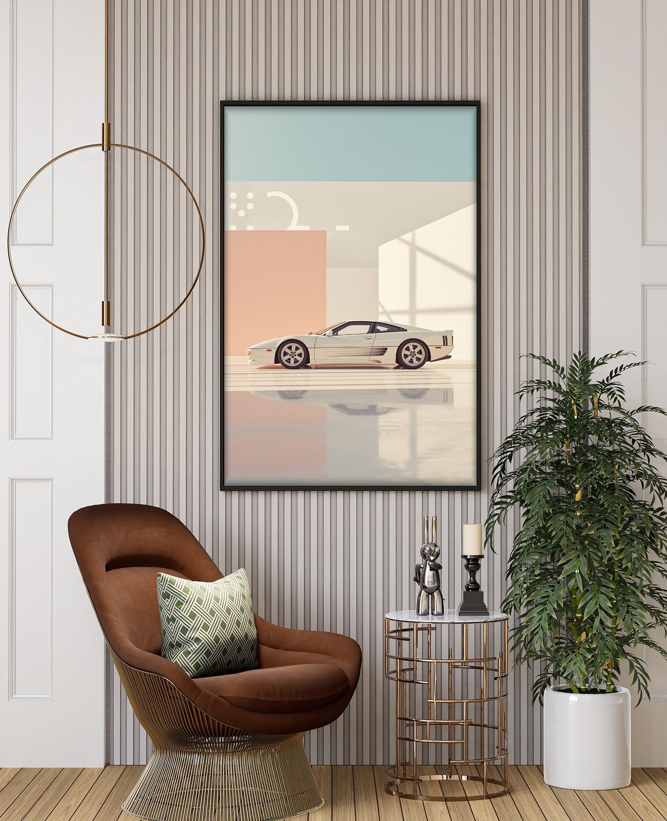 Chrome Serpent Elegance - Room View