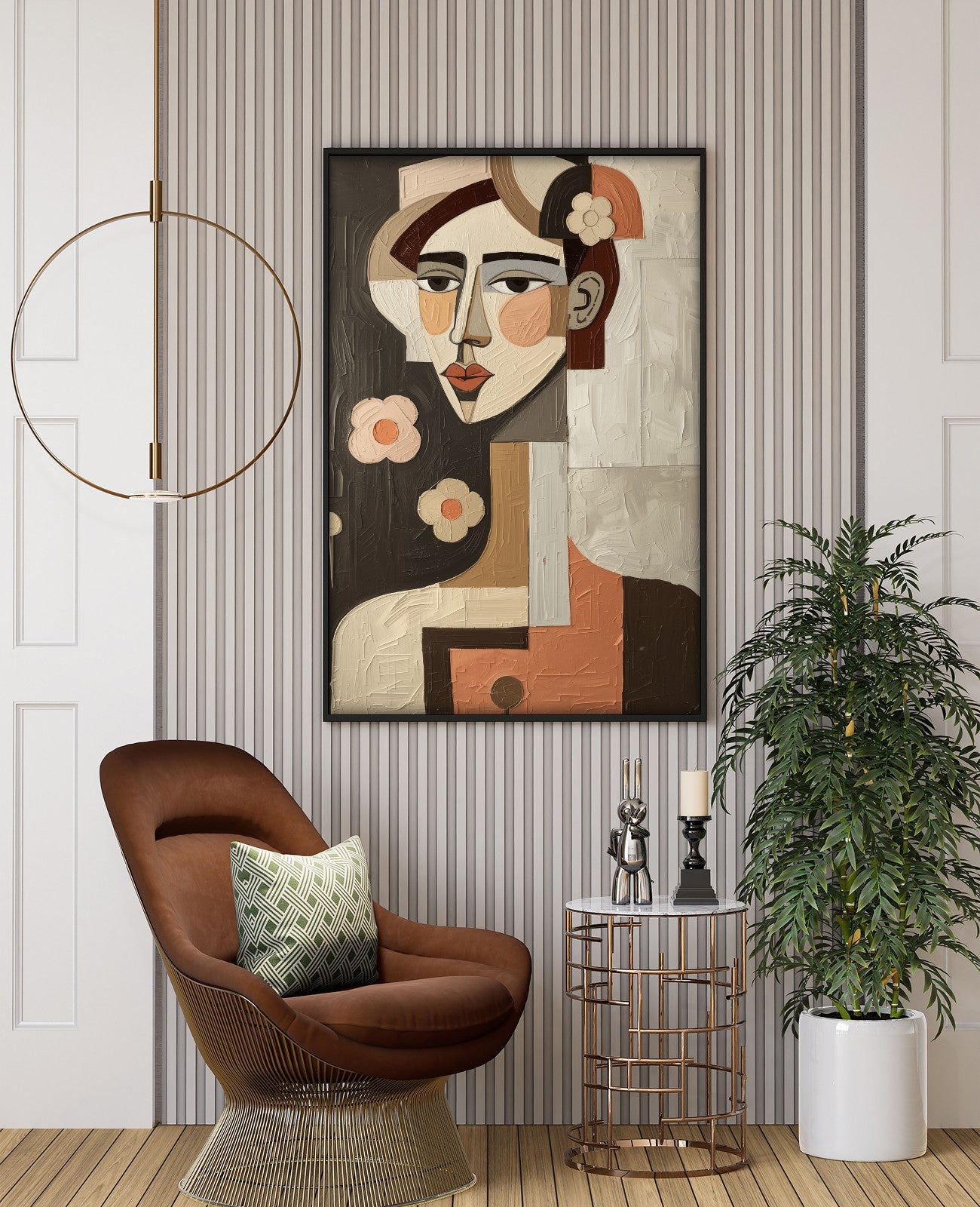 Whispering Geometric Bloomscape - Room View