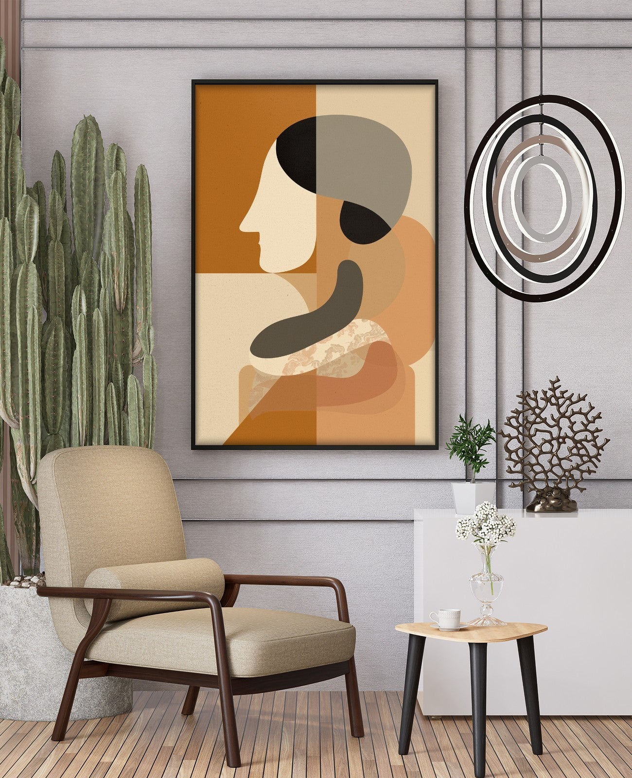 Ethereal Geometry Whisper Light - Room View