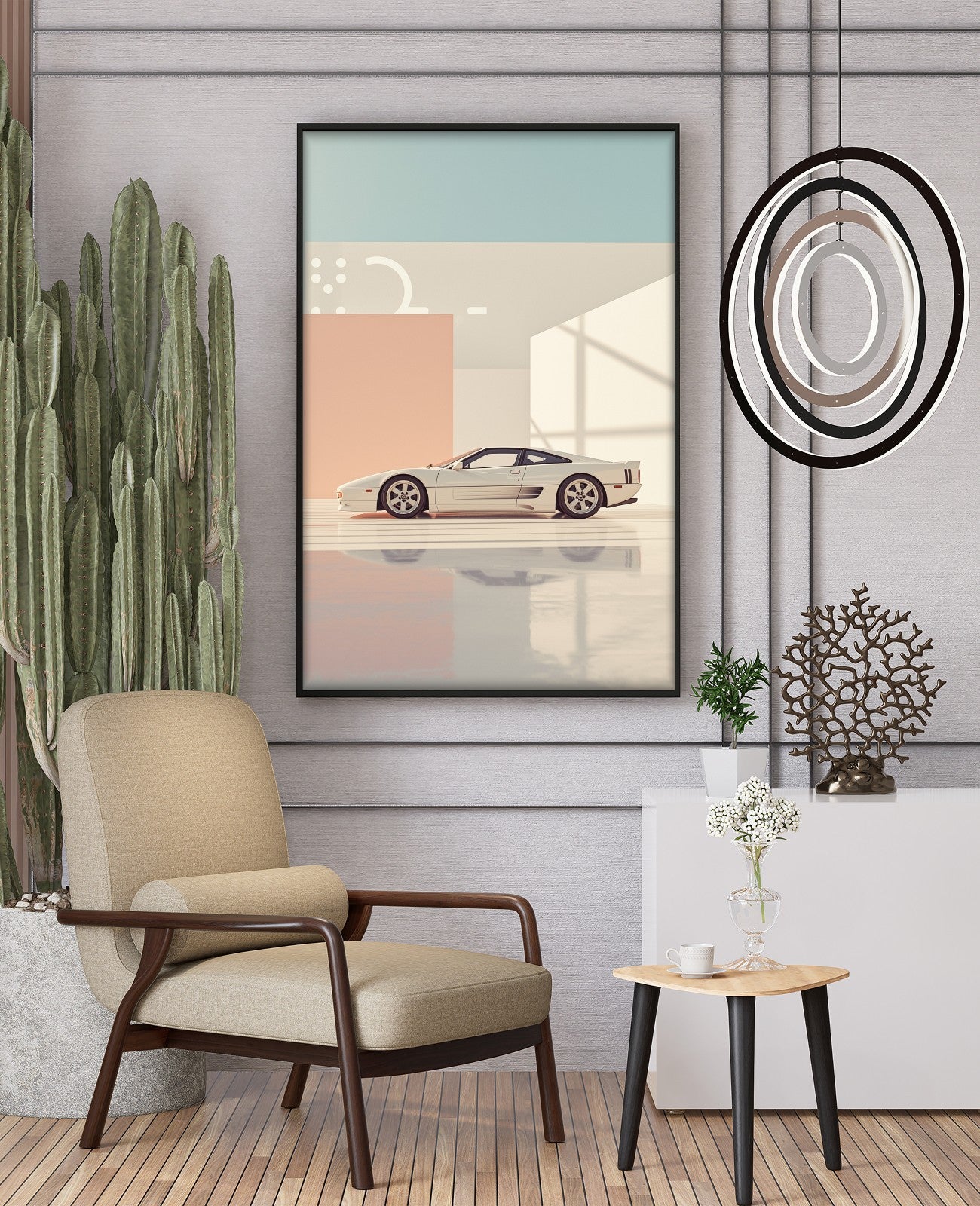 Chrome Serpent Elegance - Room View