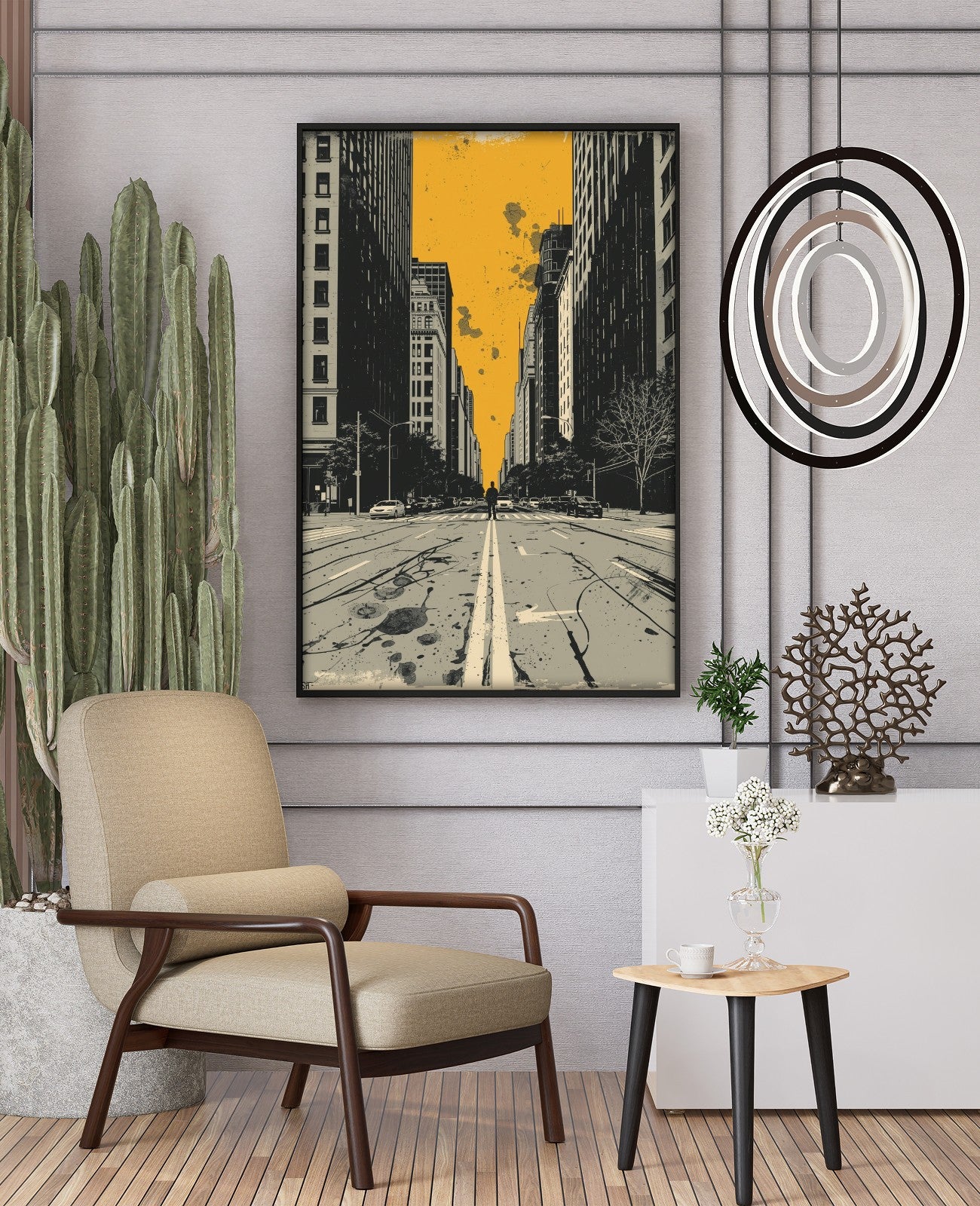 Silhouette Splatter Symphony - Room View