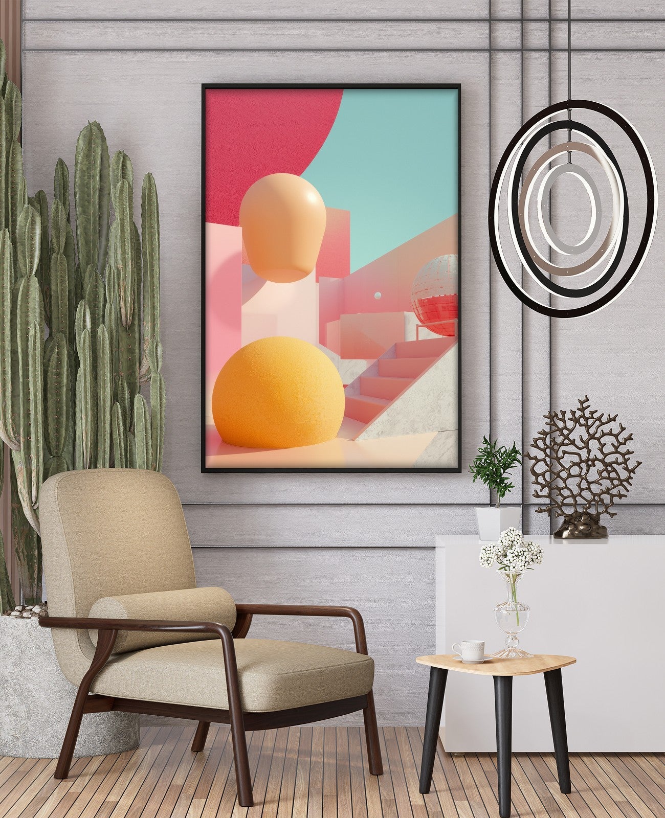 Neon Whispers Dancing Chaos - Room View