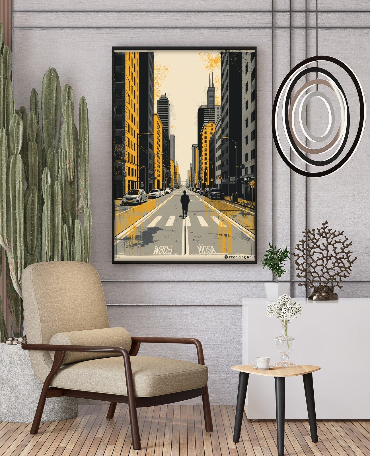 Vibrant Silhouette Symphony - Room View