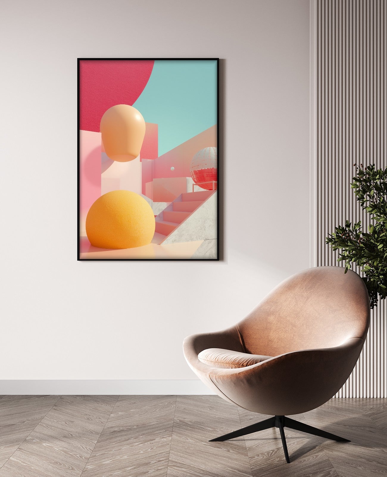 Neon Whispers Dancing Chaos - Room View