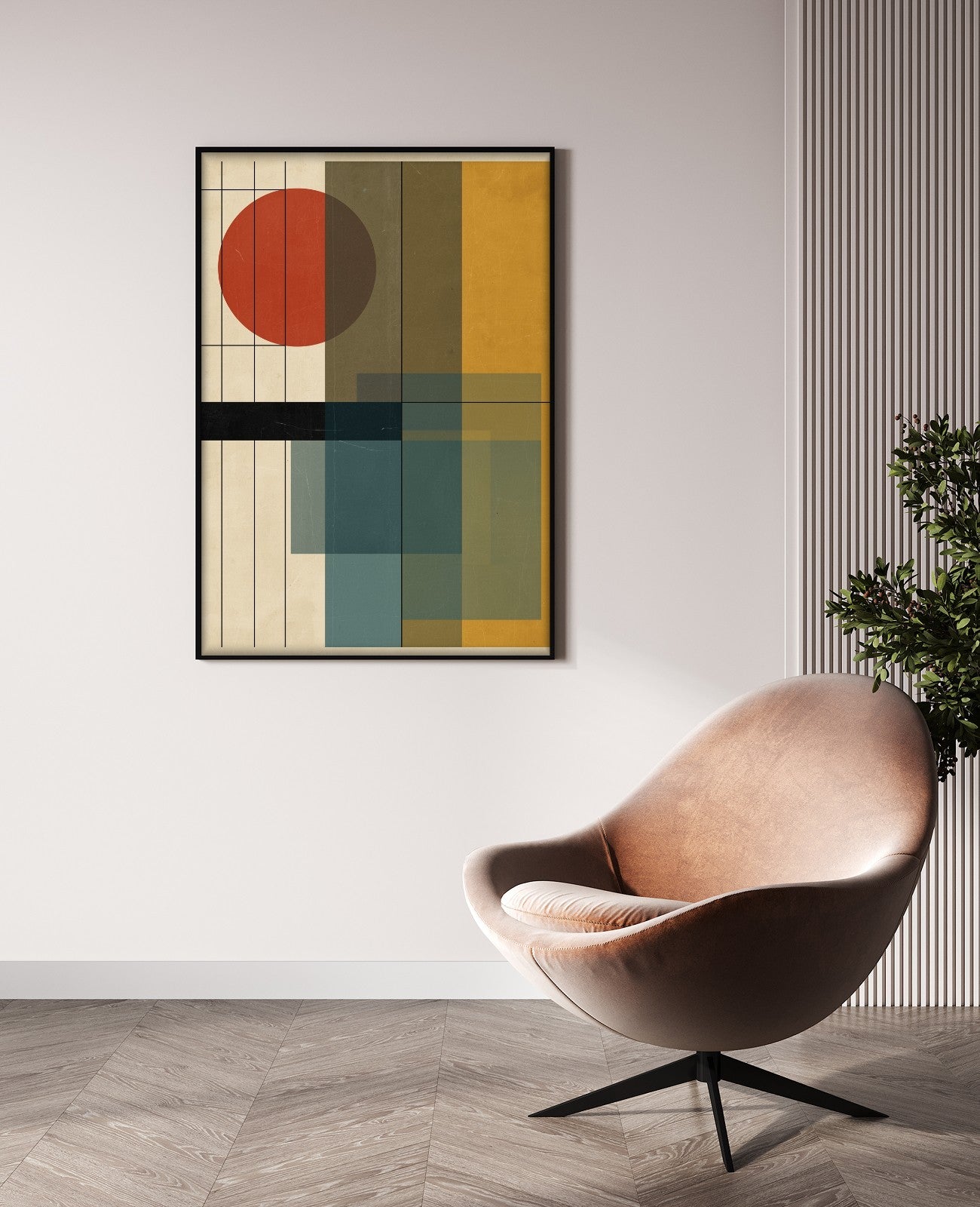 Geometric Symphony's Silent Resonance - Room View