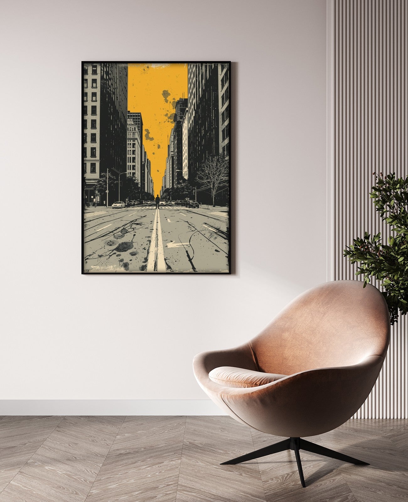 Silhouette Splatter Symphony - Room View