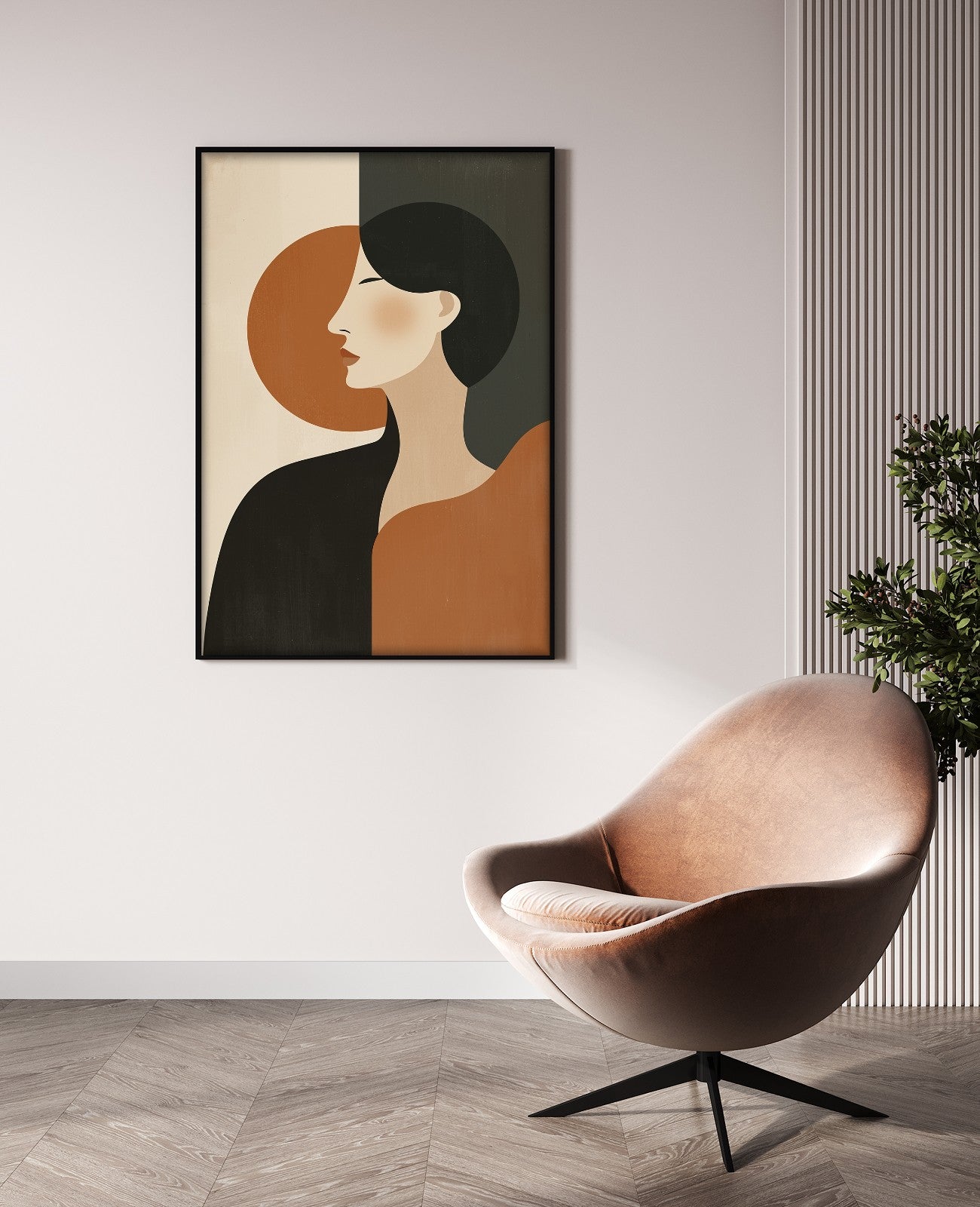 Ochre Whispers Unseen Geometry - Room View