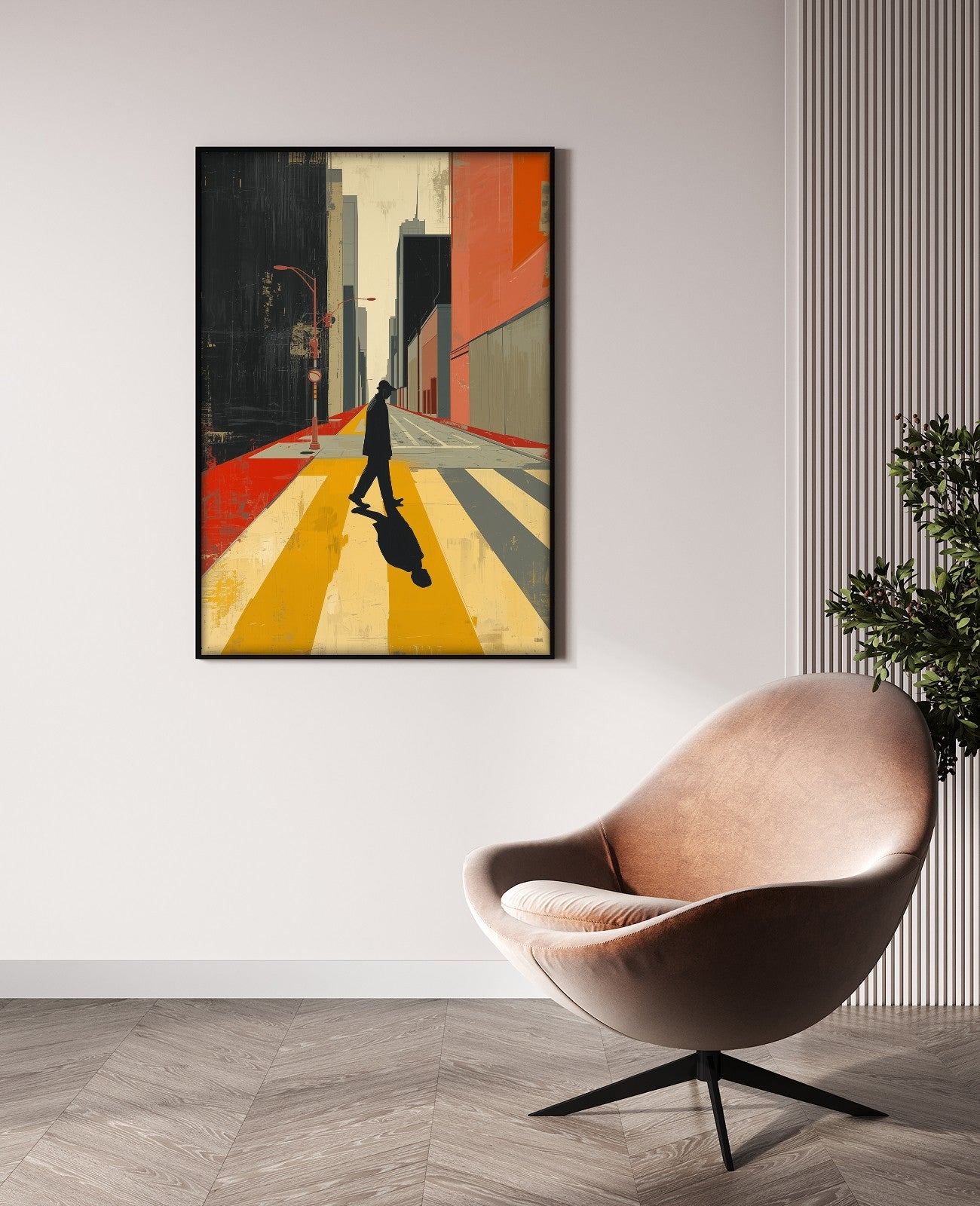 Neon Silhouette Intersection Dance - Room View