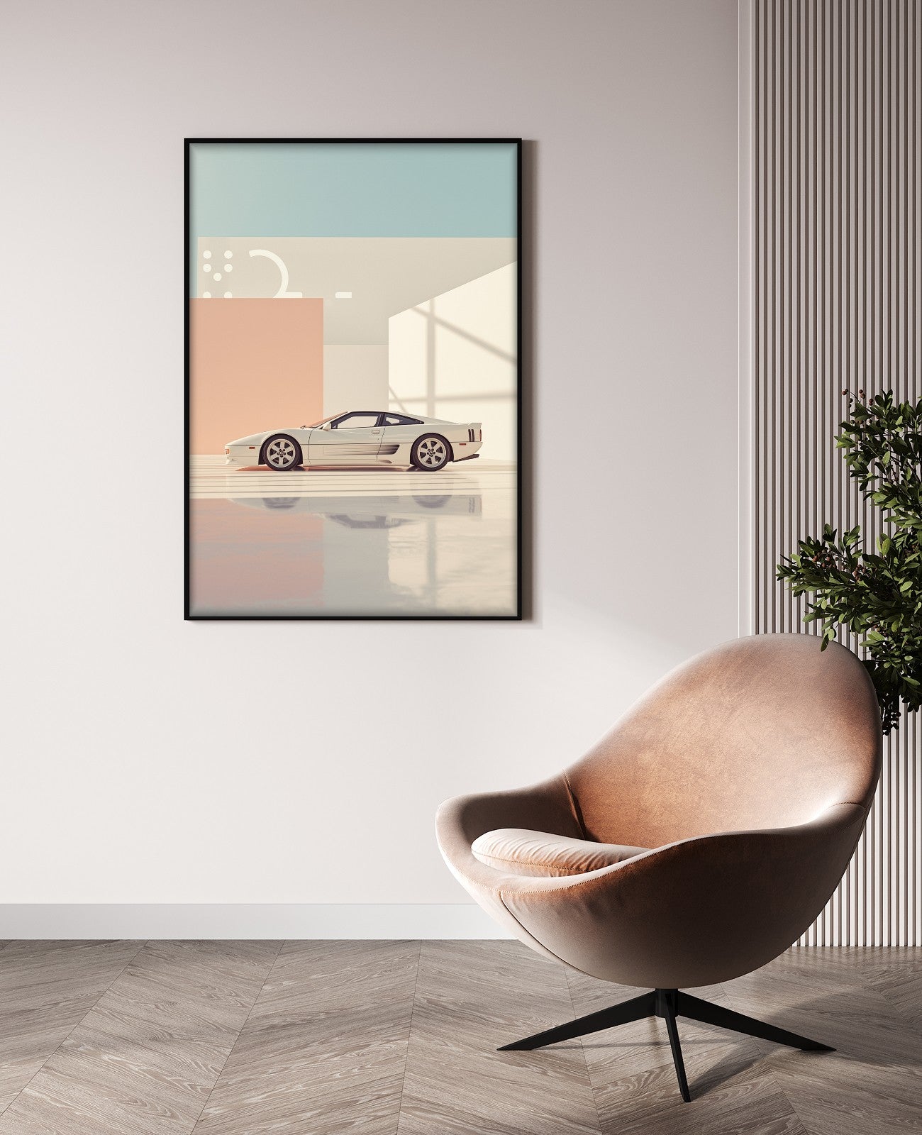 Chrome Serpent Elegance - Room View