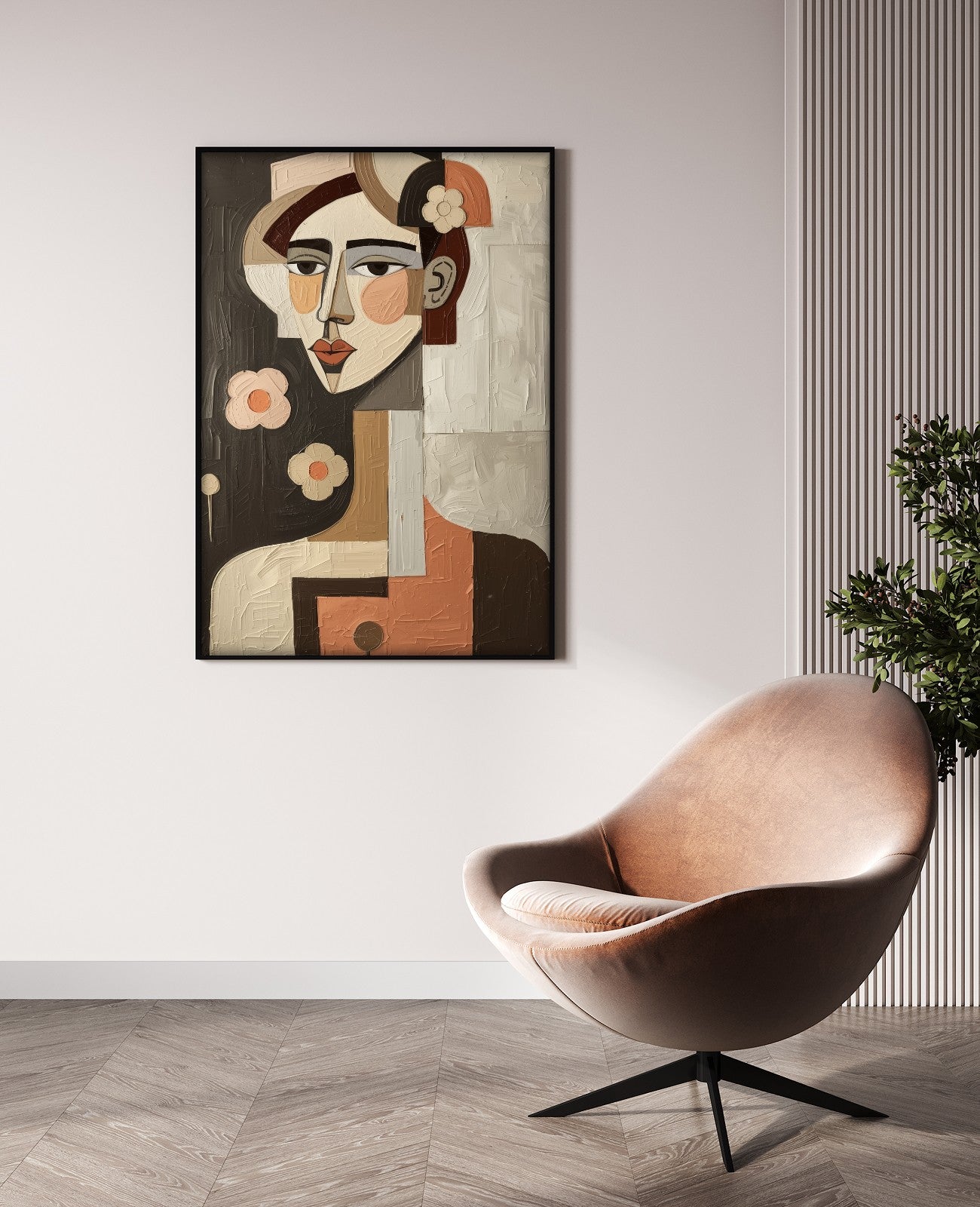 Whispering Geometric Bloomscape - Room View