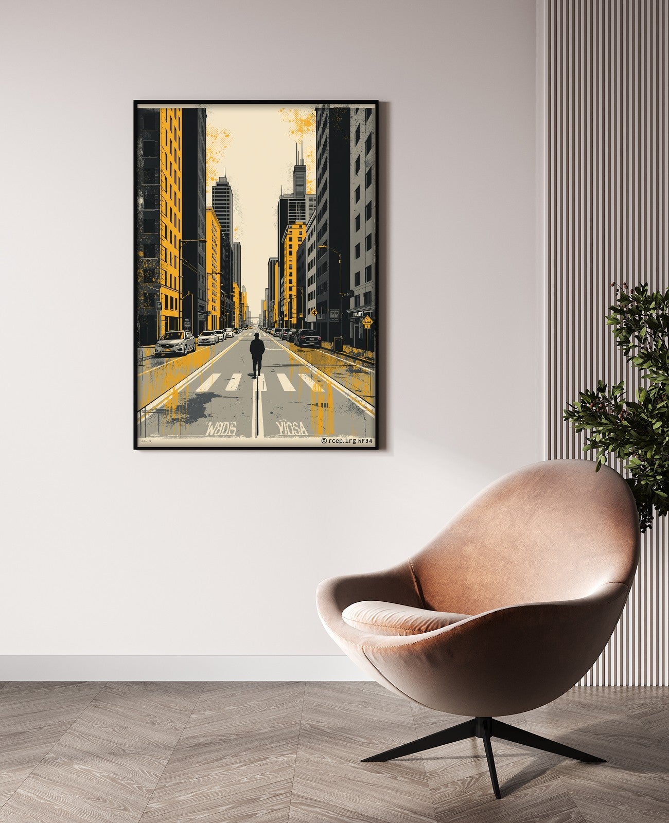 Vibrant Silhouette Symphony - Room View