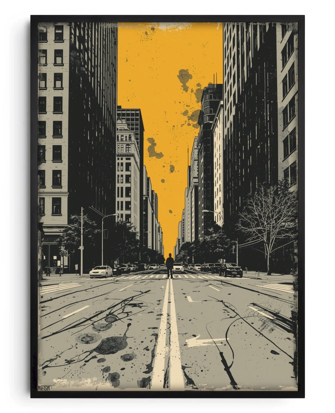 Silhouette Splatter Symphony