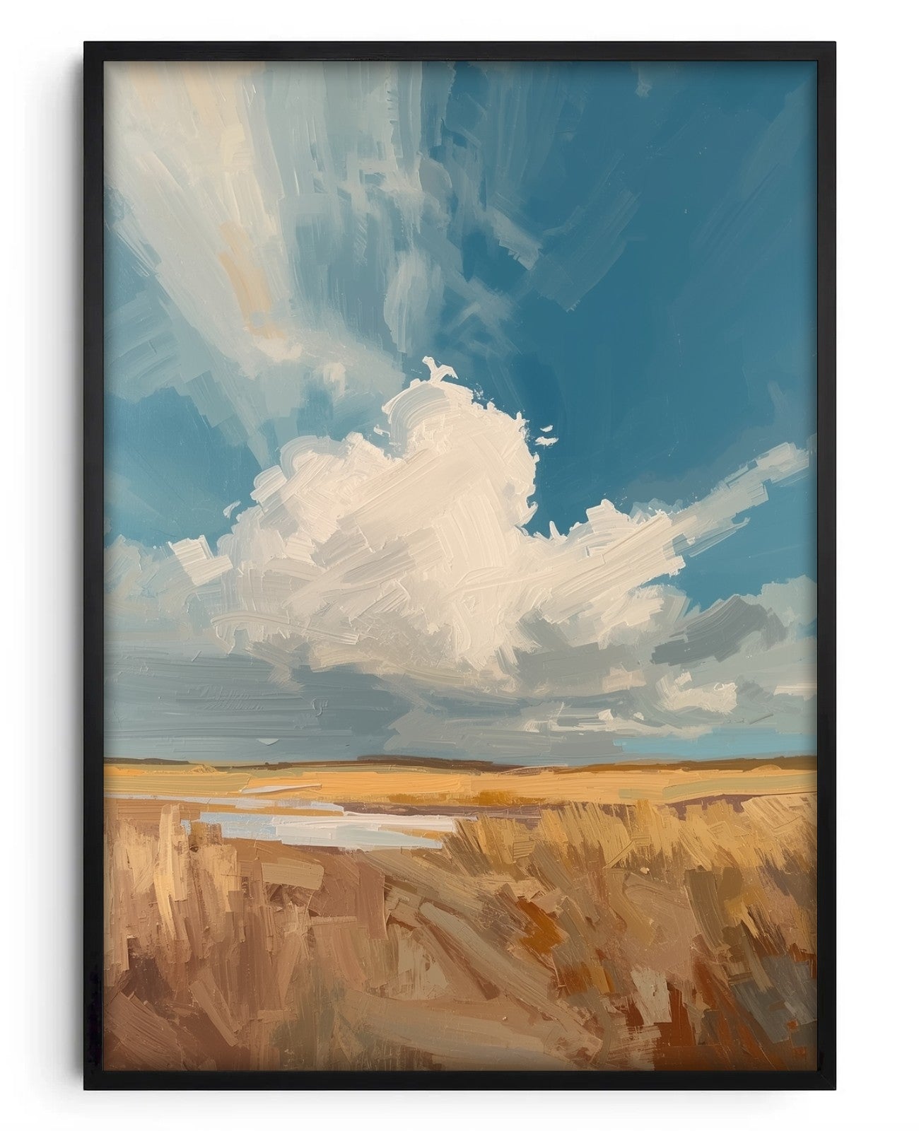 Sapphire Whispers on Canvas