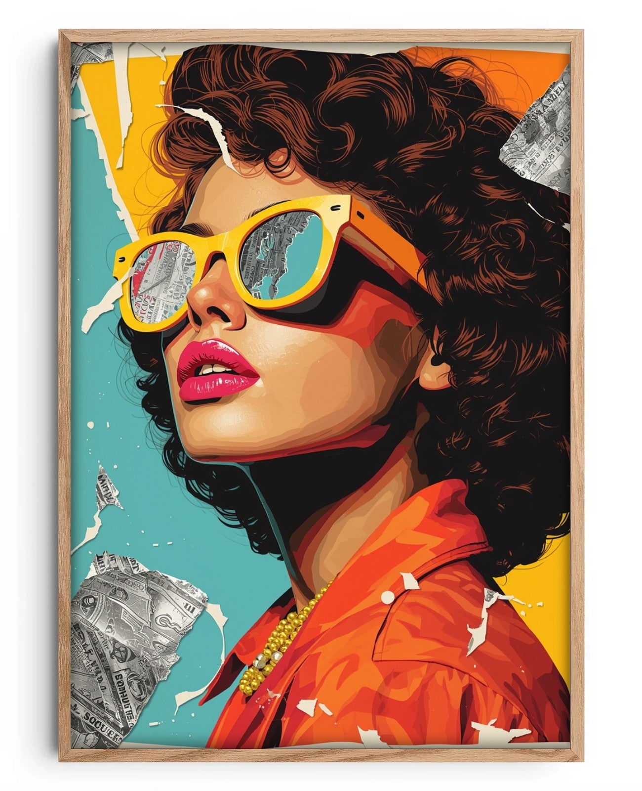 Sunglass Universe Ripples - Oak Wood