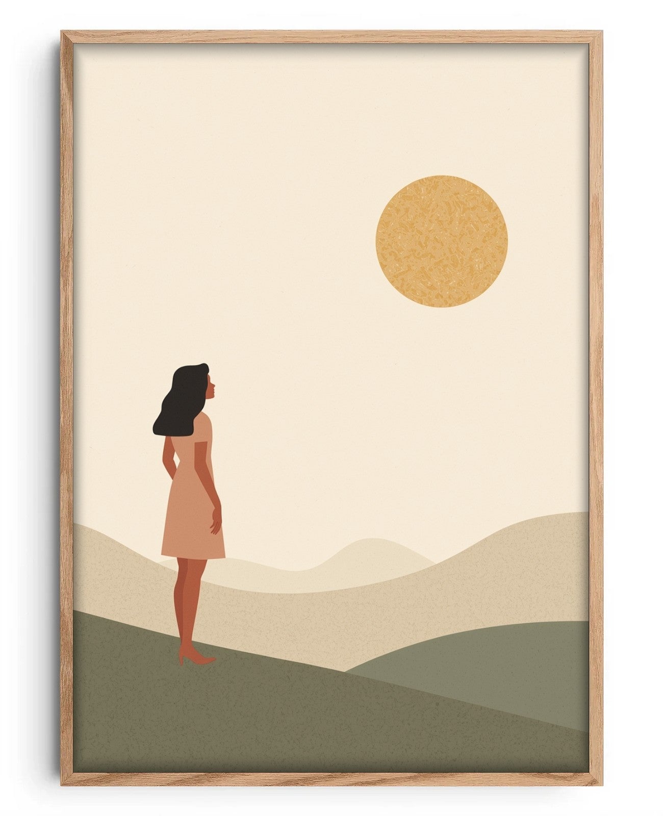 Silhouette Whispers Earthward - Oak Wood