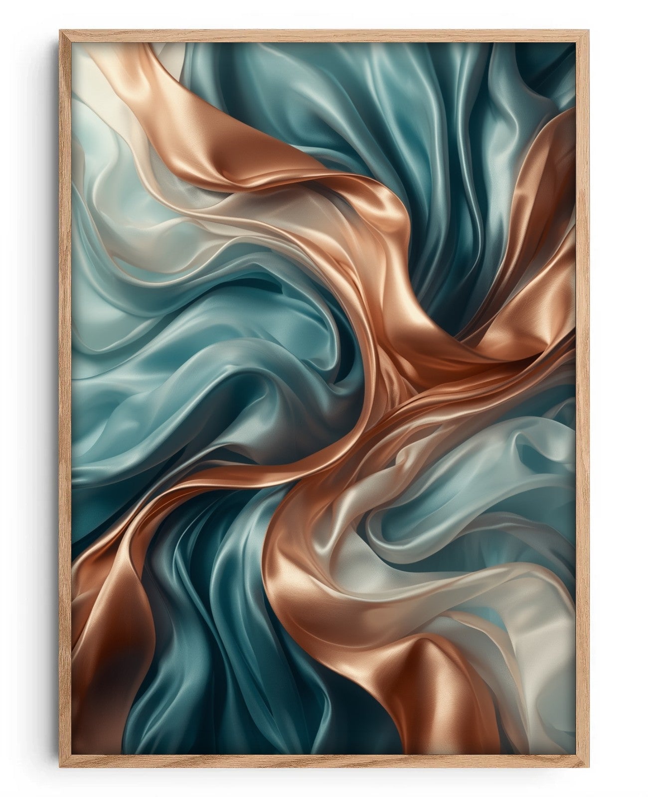 Silk Whispers Beneath Oceans - Oak Wood