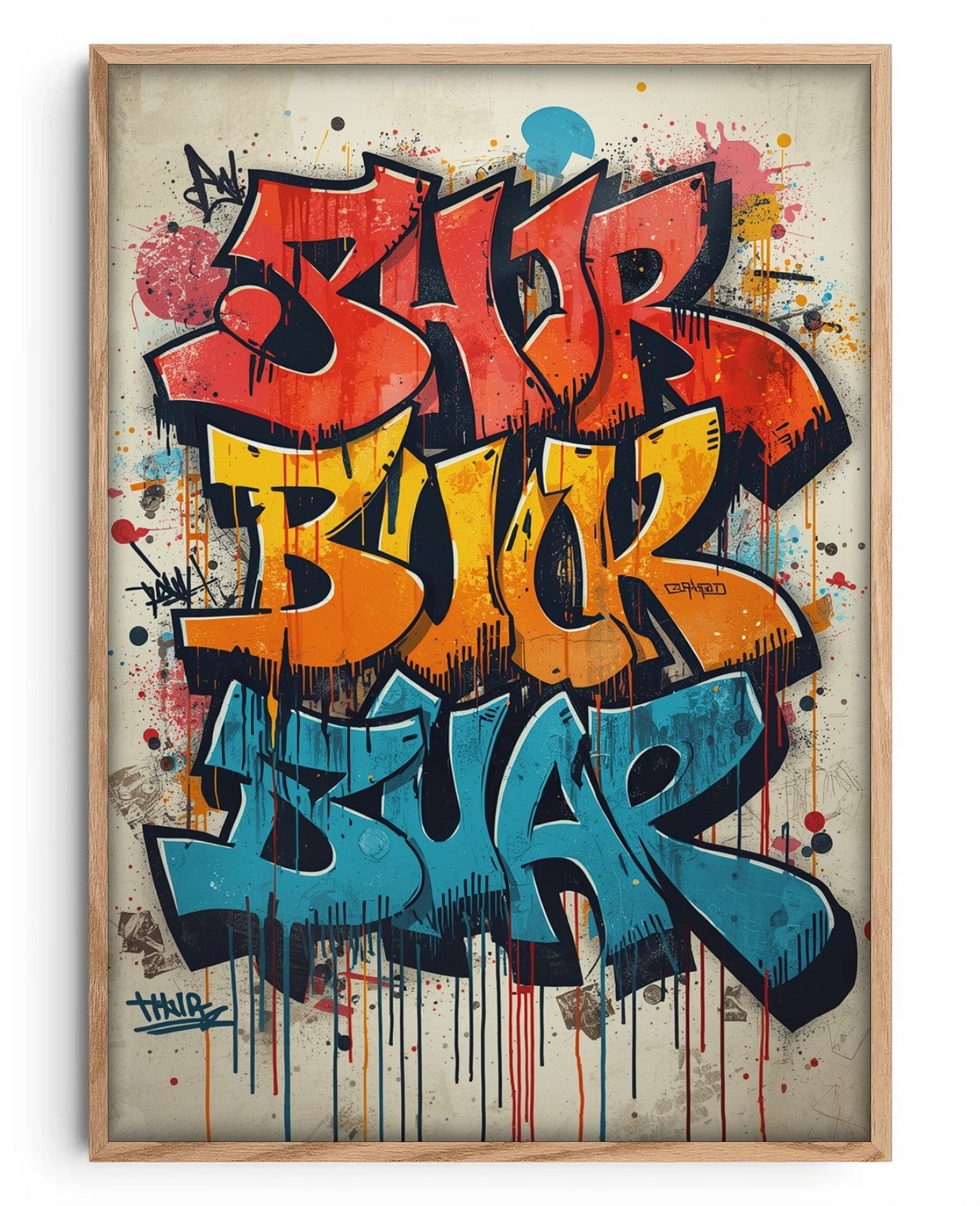 Vortex Graffiti Color Ballet - Oak Wood