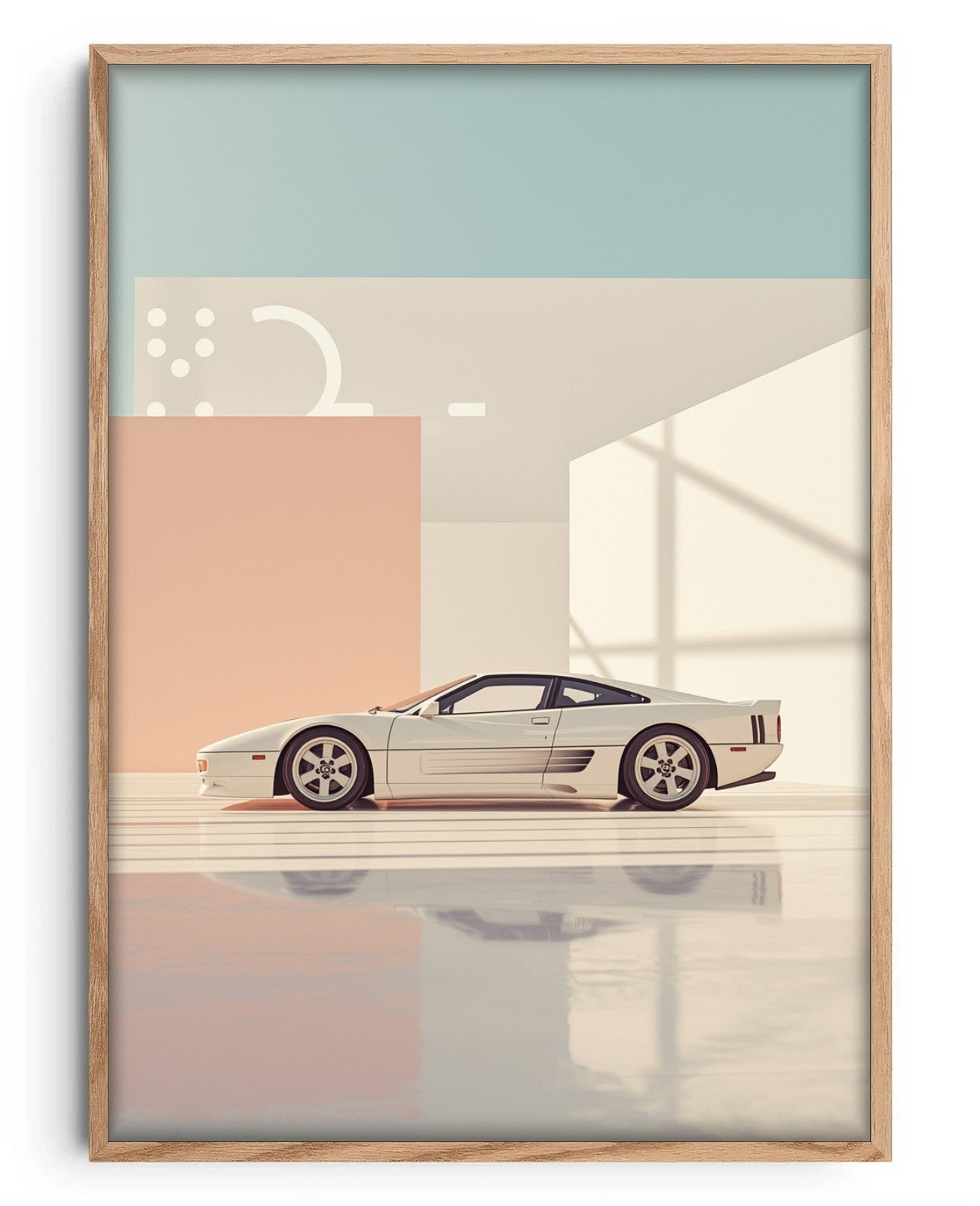 Chrome Serpent Elegance - Oak Wood