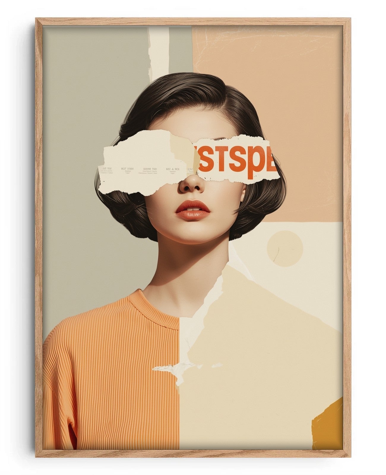 Electric Fragmented Whimsy Mirage - Oak Wood