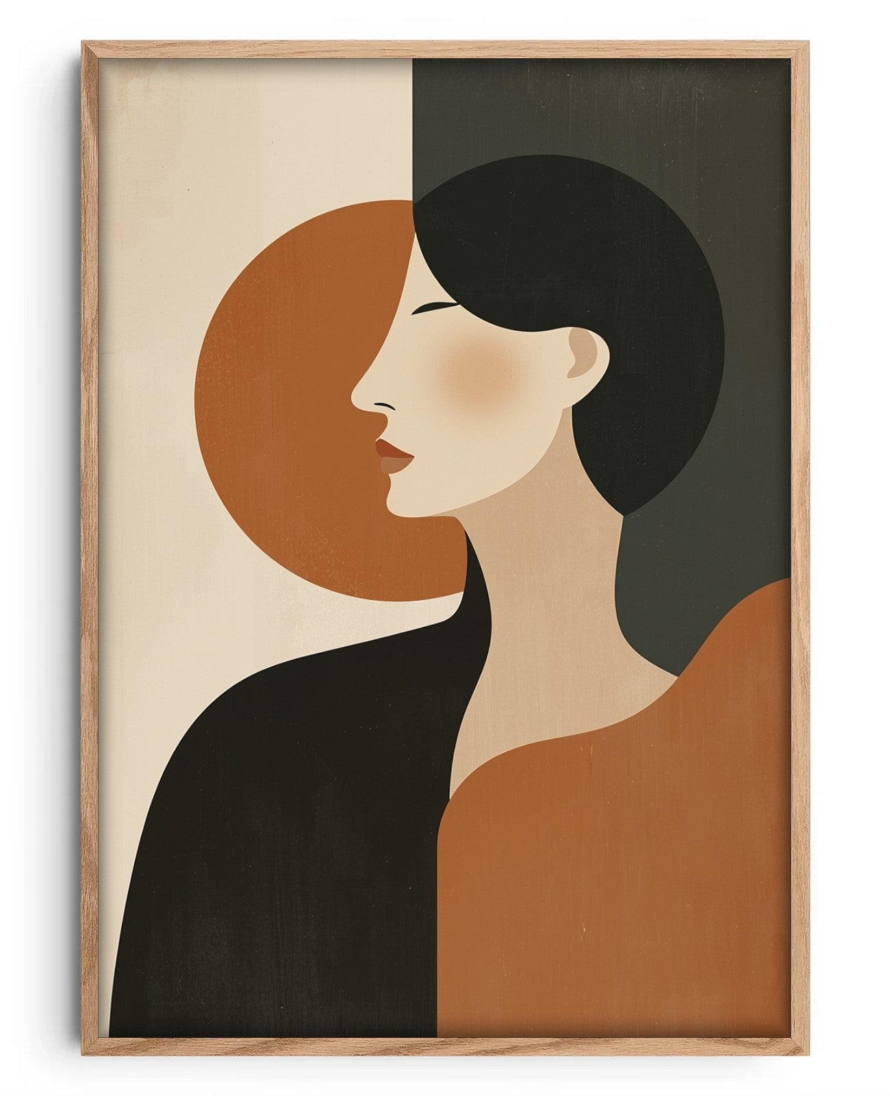 Ochre Whispers Unseen Geometry - Oak Wood