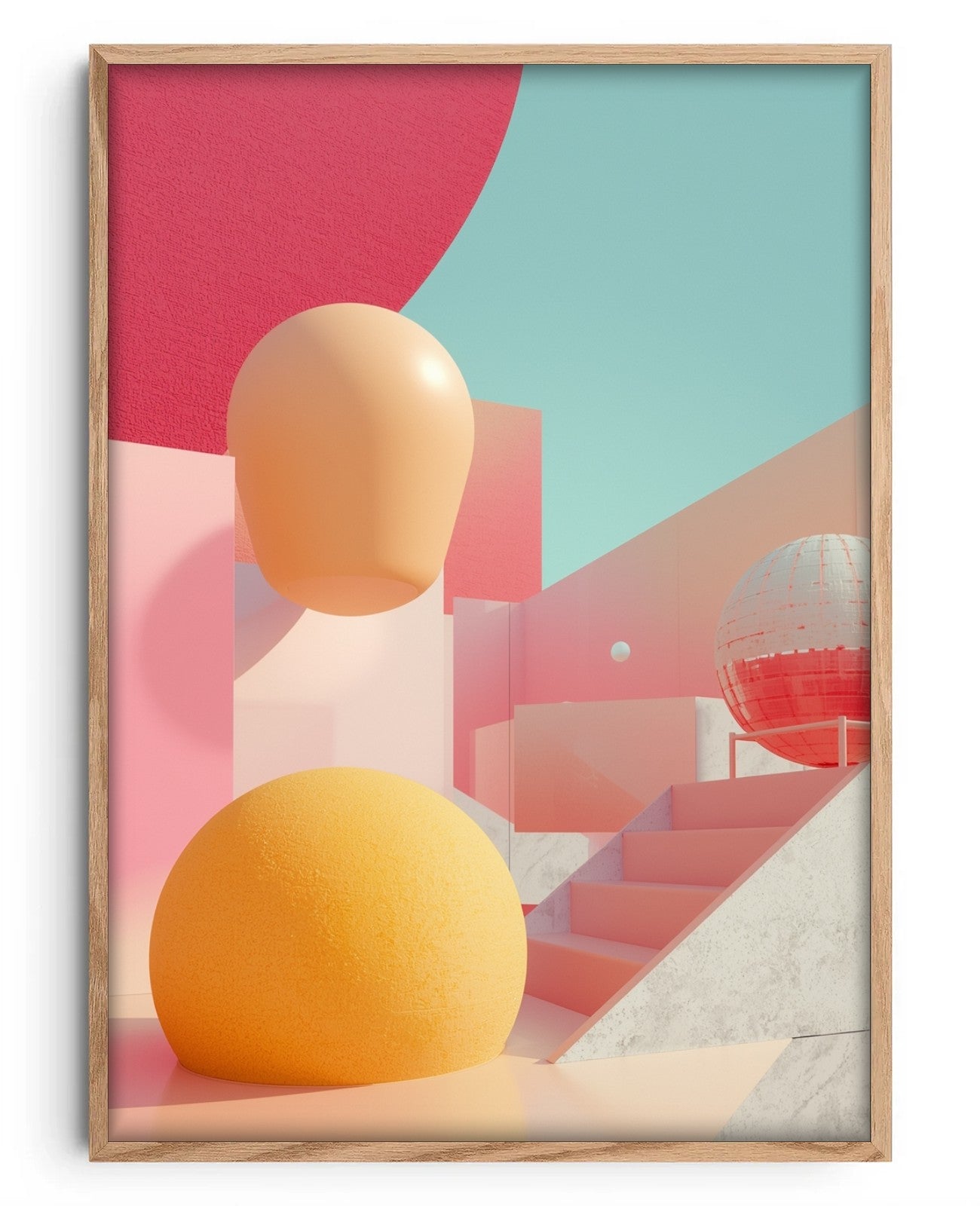 Neon Whispers Dancing Chaos - Oak Wood