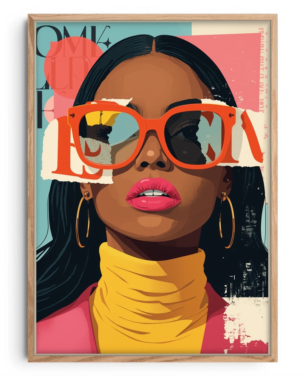 Dandelion Singularity Canvas Dreams - Oak Wood