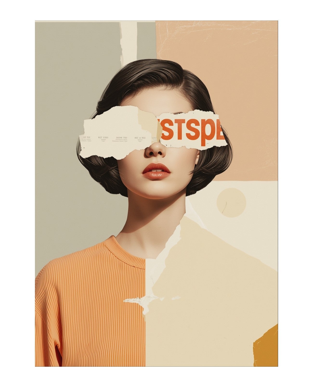 Electric Fragmented Whimsy Mirage - Unframed