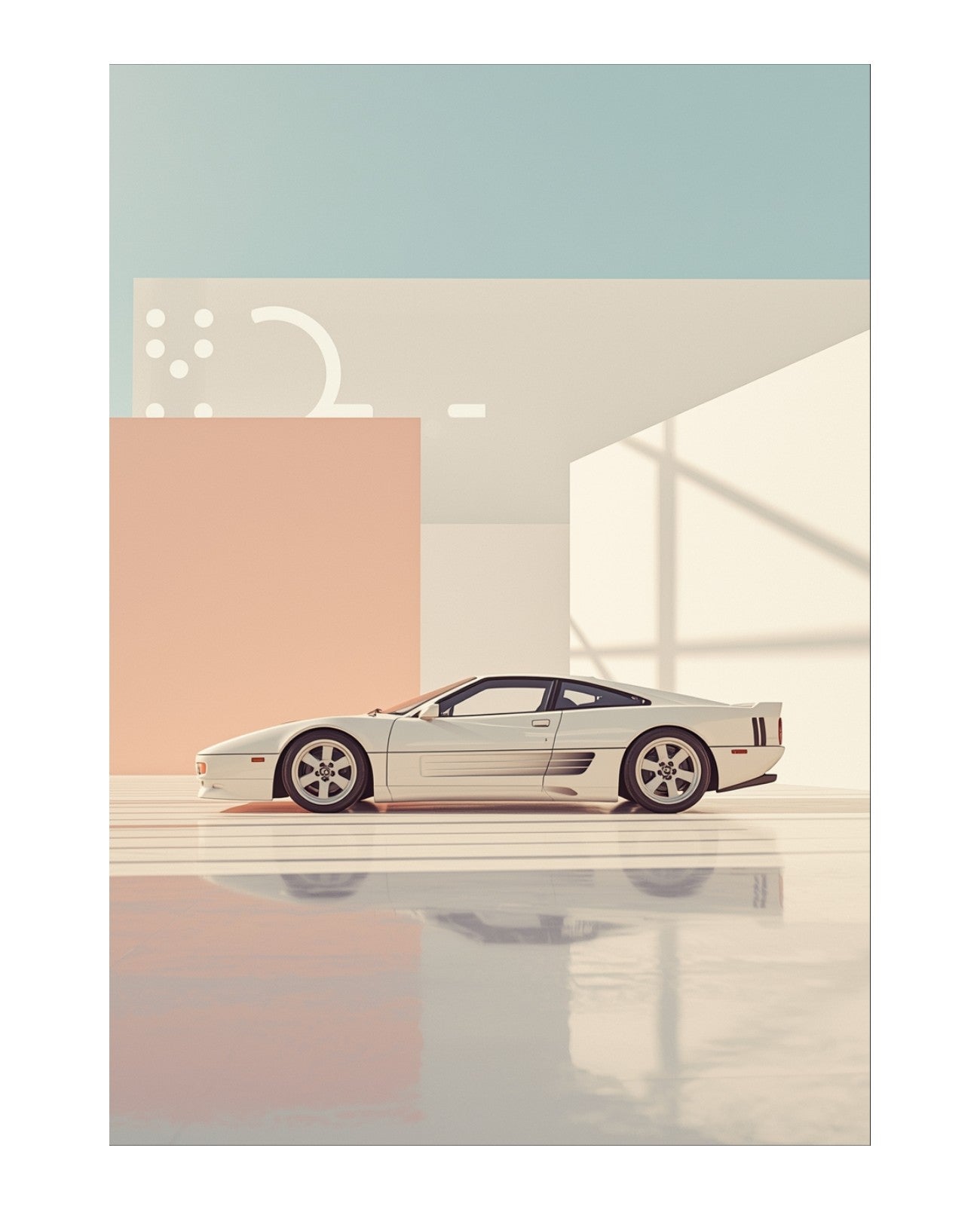 Chrome Serpent Elegance - Unframed