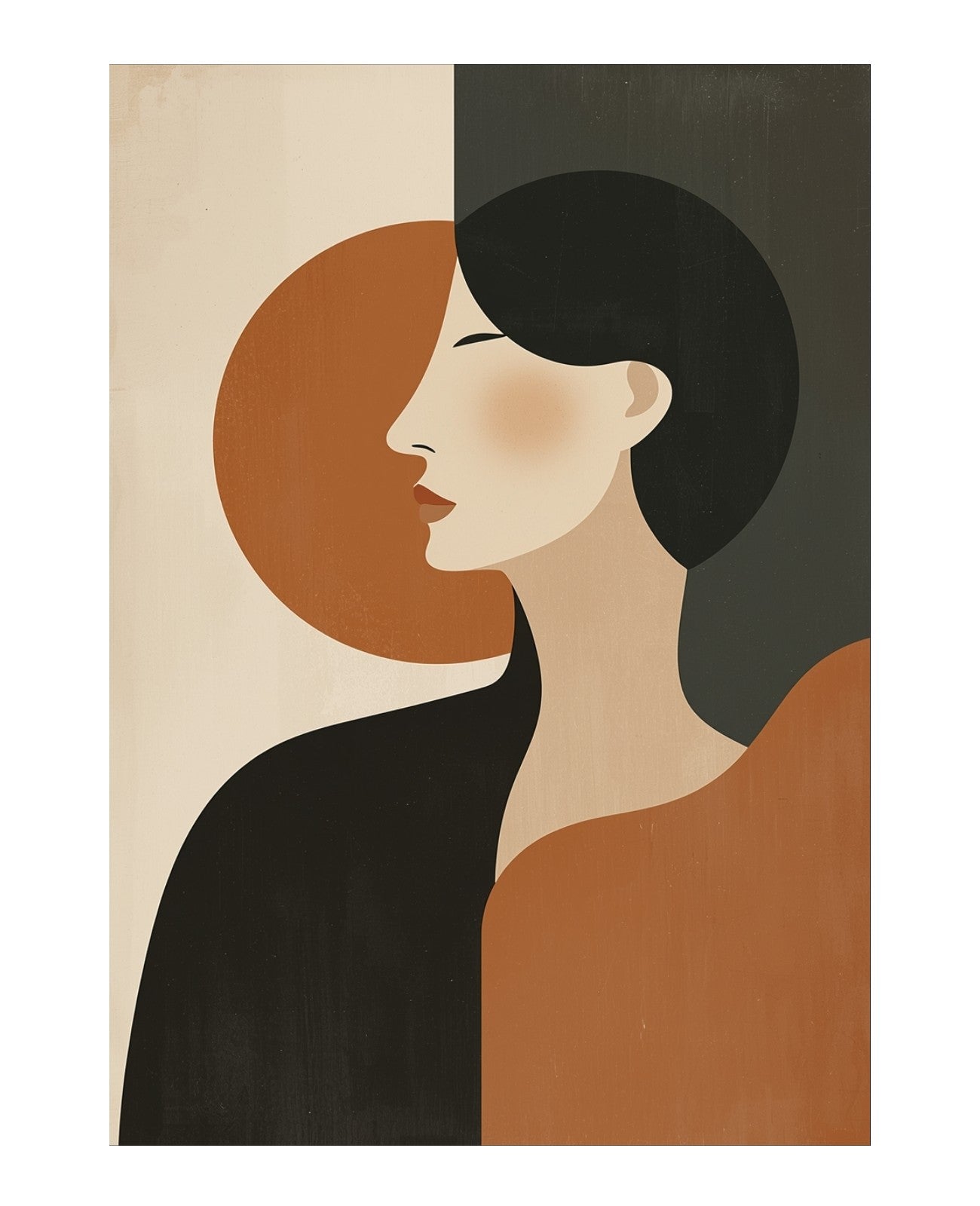 Ochre Whispers Unseen Geometry - Unframed