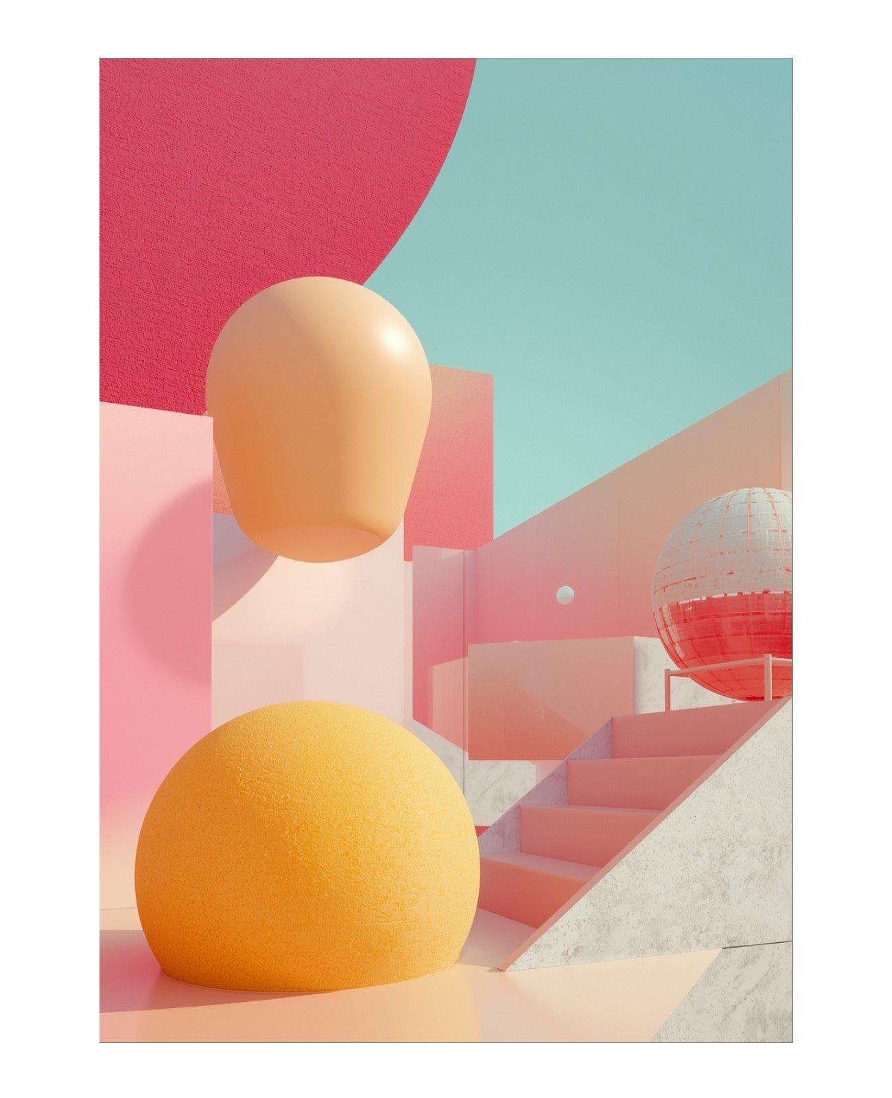 Neon Whispers Dancing Chaos - Unframed