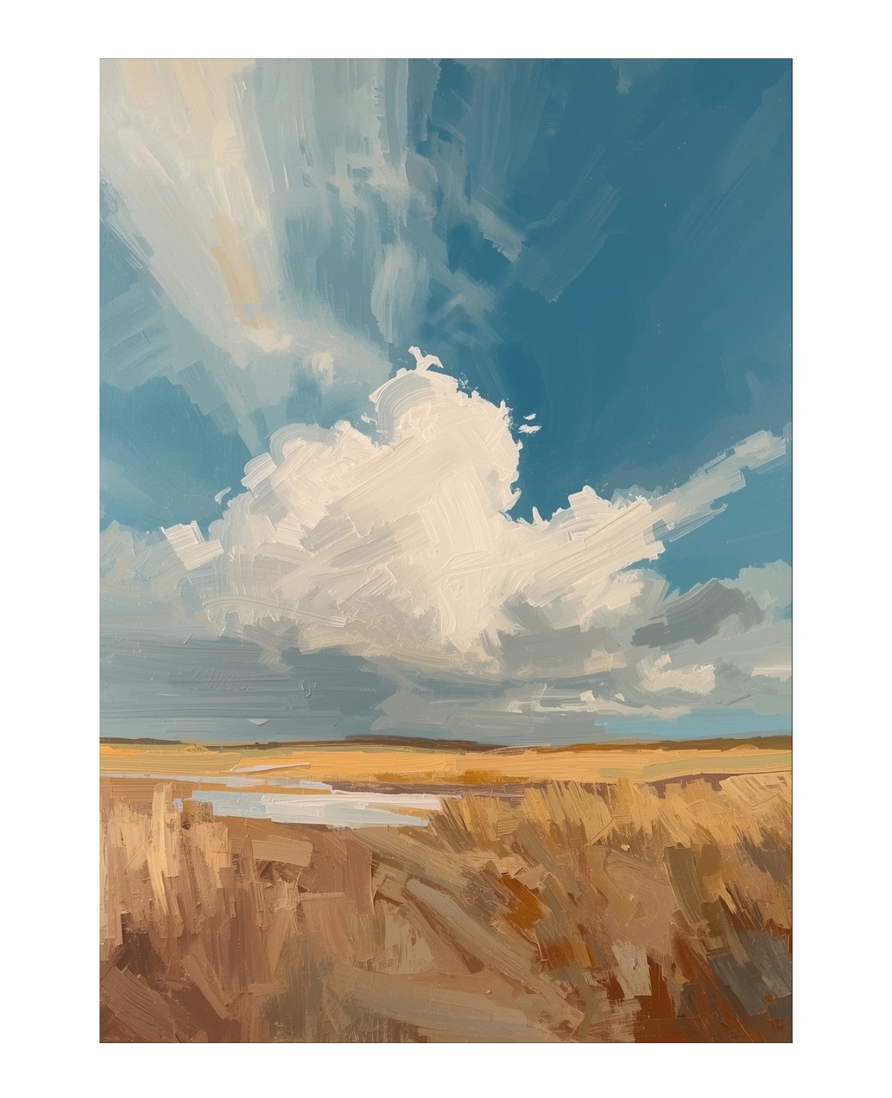 Sapphire Whispers on Canvas - Unframed