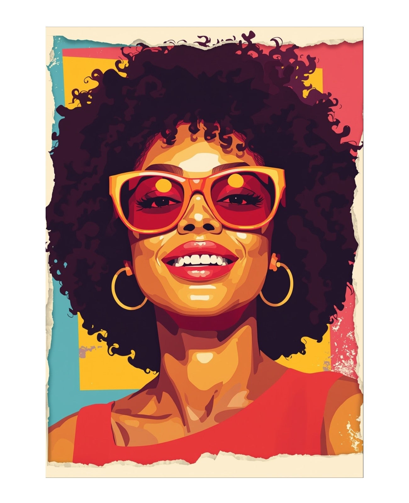 Sunglass Symphony Paper Whirl - Unframed