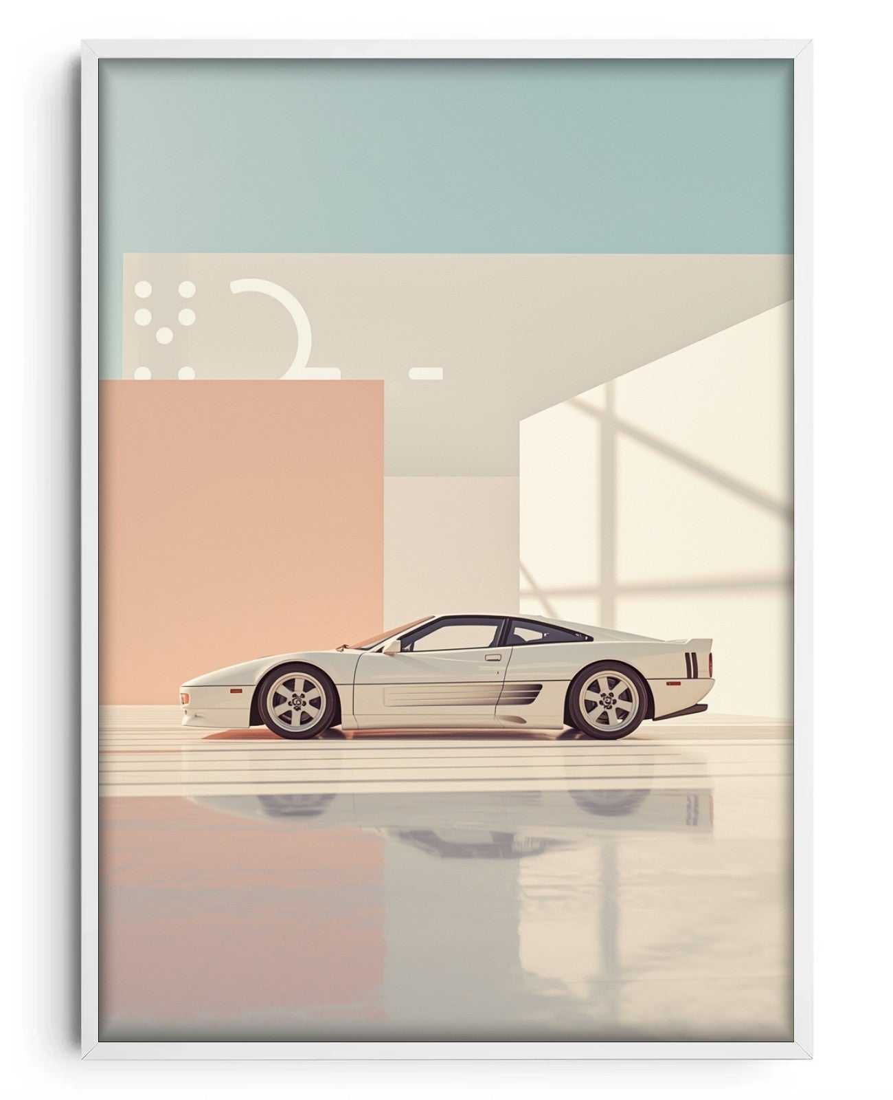 Chrome Serpent Elegance - White Wood