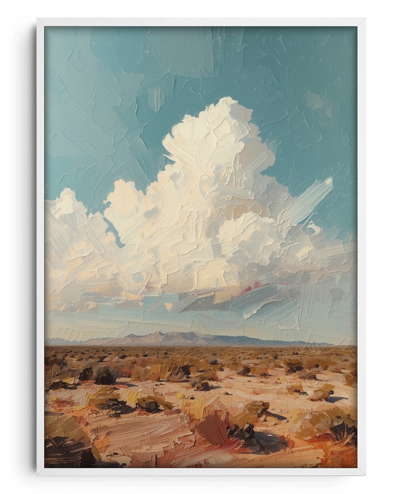 Crimson Whispers Skyward - White Wood