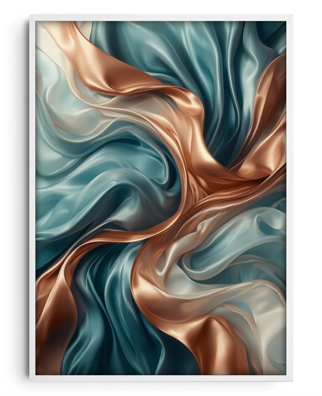 Silk Whispers Beneath Oceans - White Wood