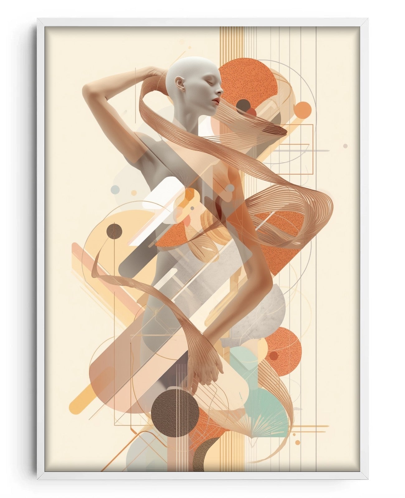 Ethereal Contours - White Wood