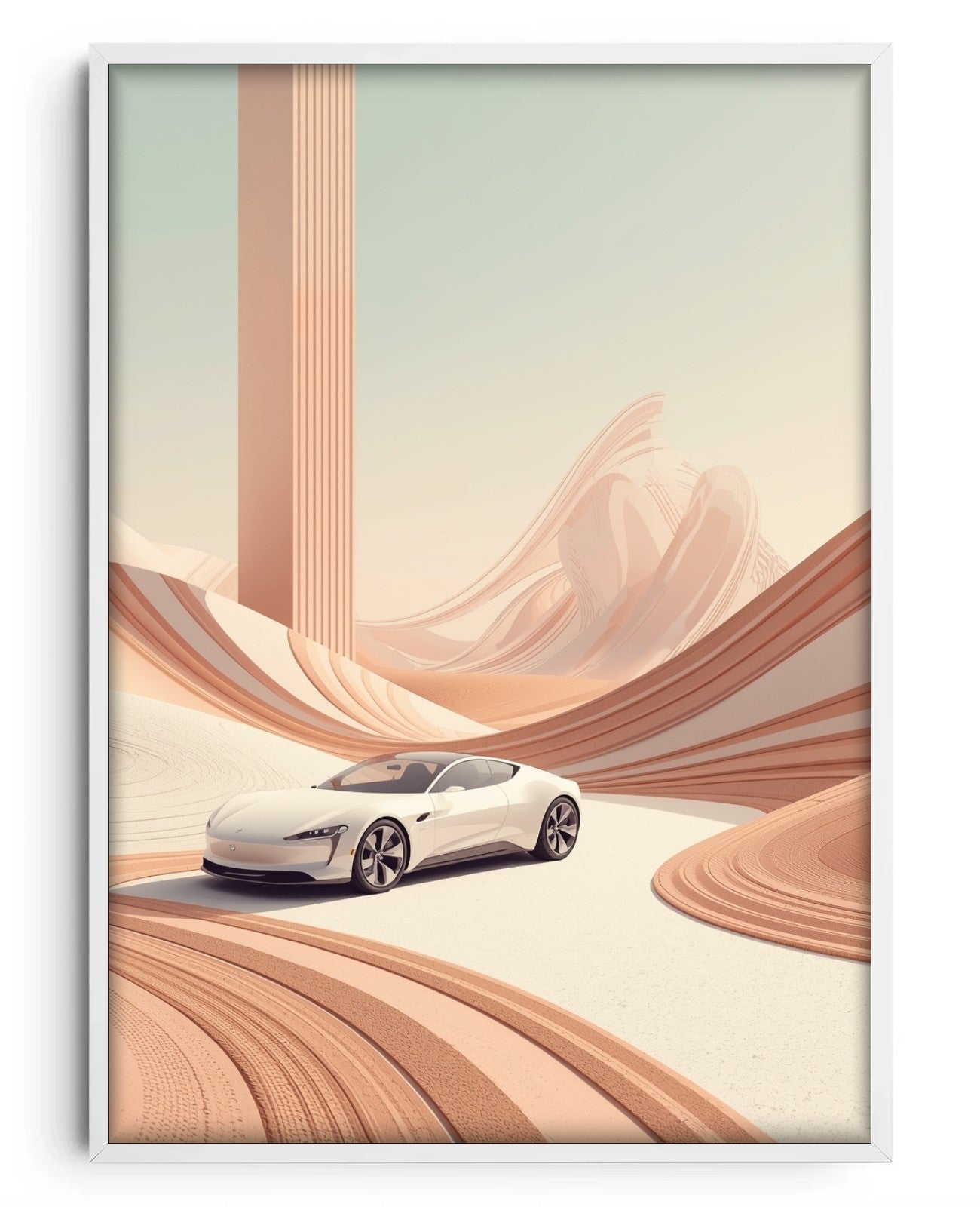 Whispering Motorscape - White Wood