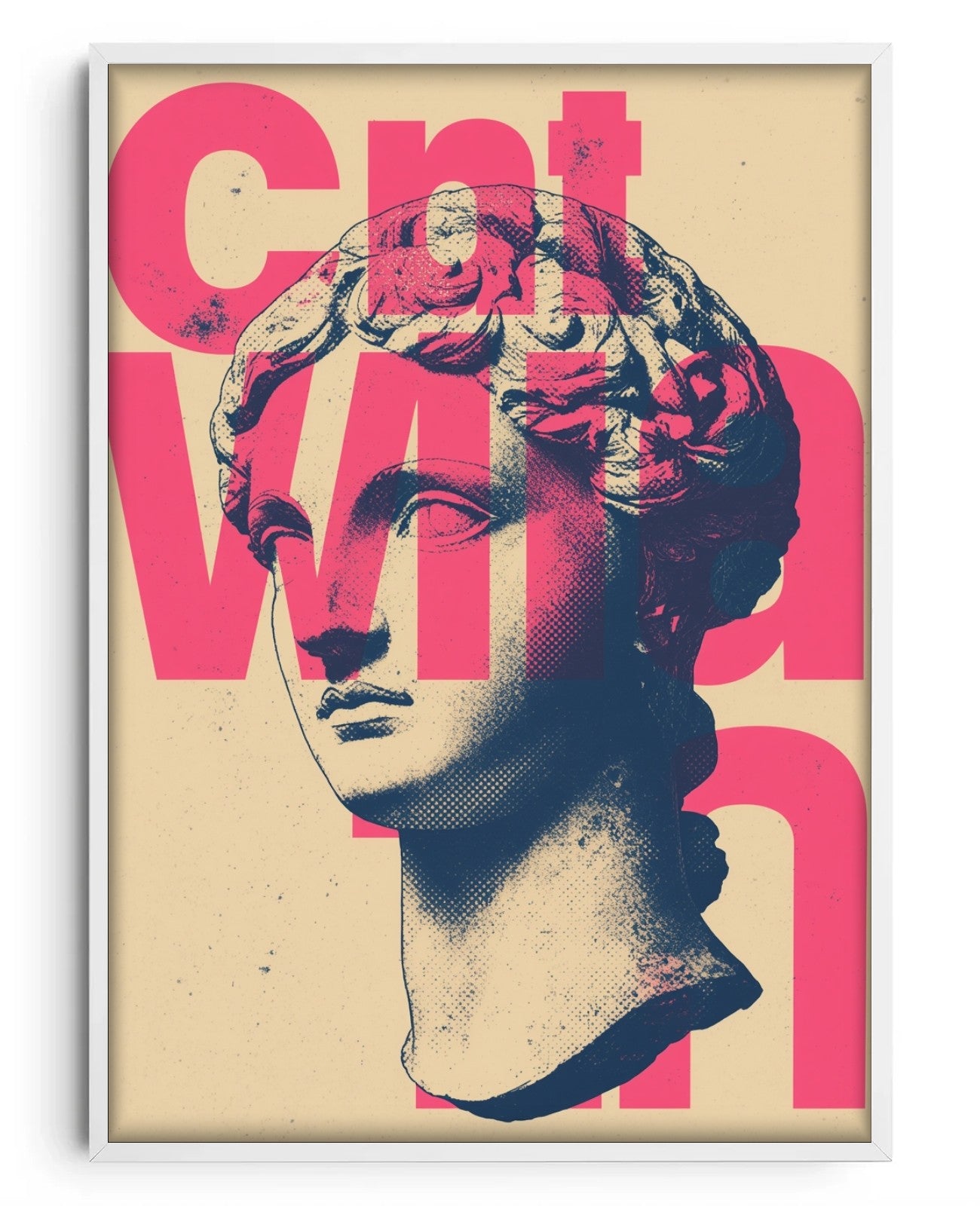 Halftone Marble Dreamscape - White Wood