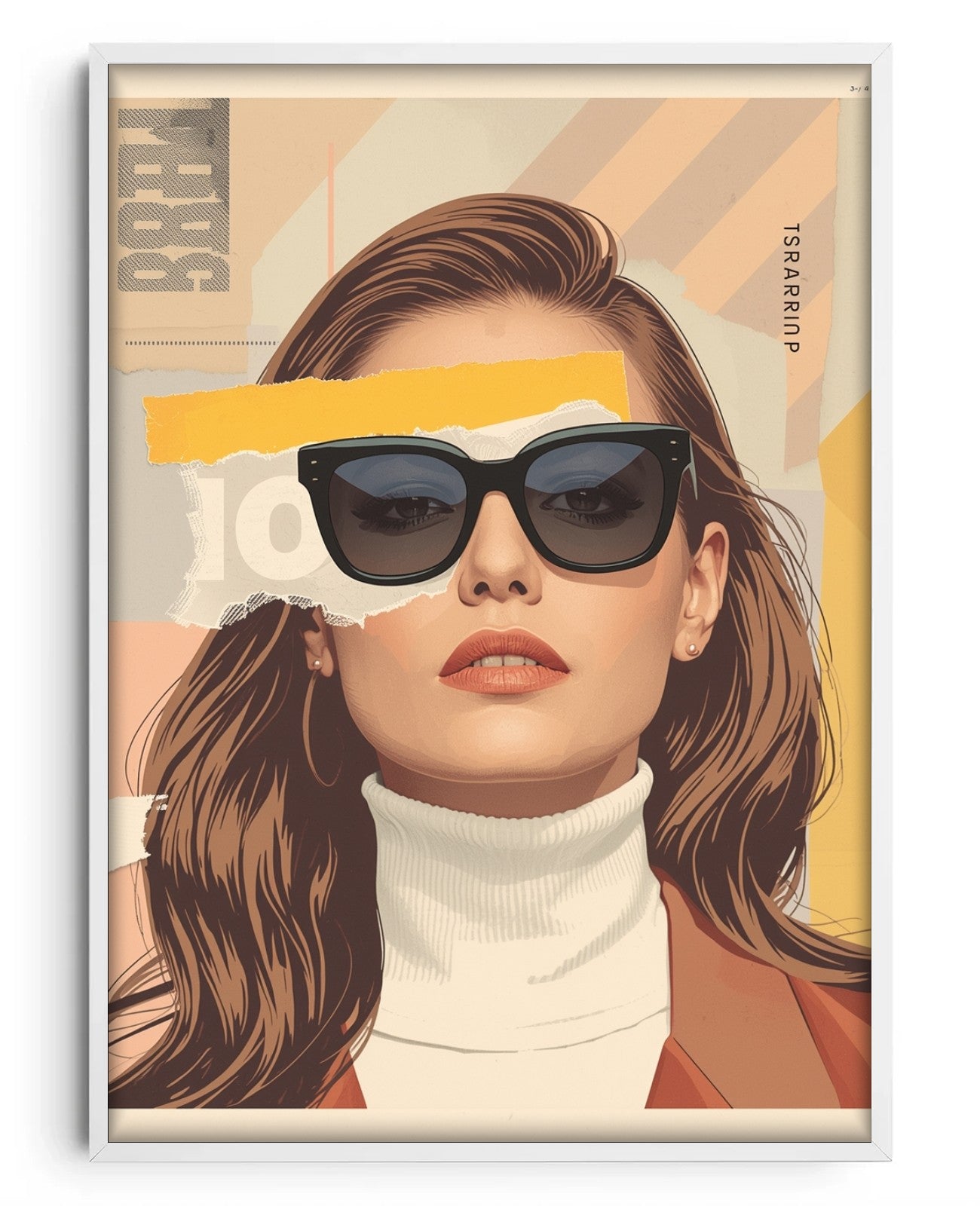 Kaleidoscope Whispers Collage Euphoria - White Wood