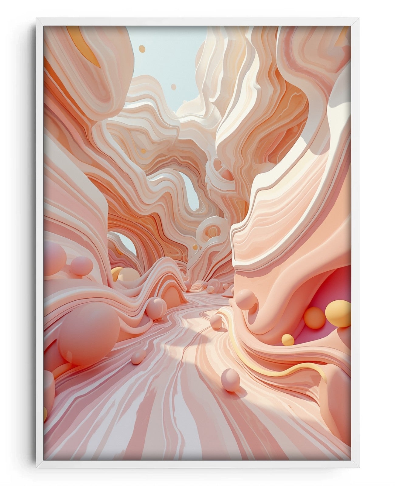 Pixelated Reverie - White Wood