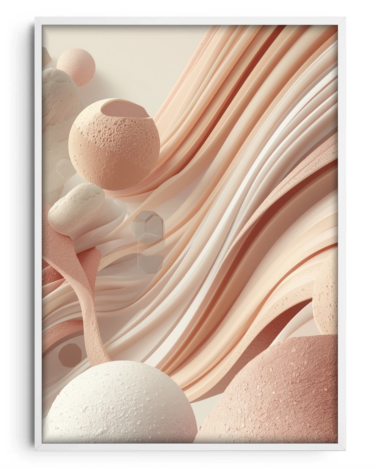 Pixelated Reverie - White Wood