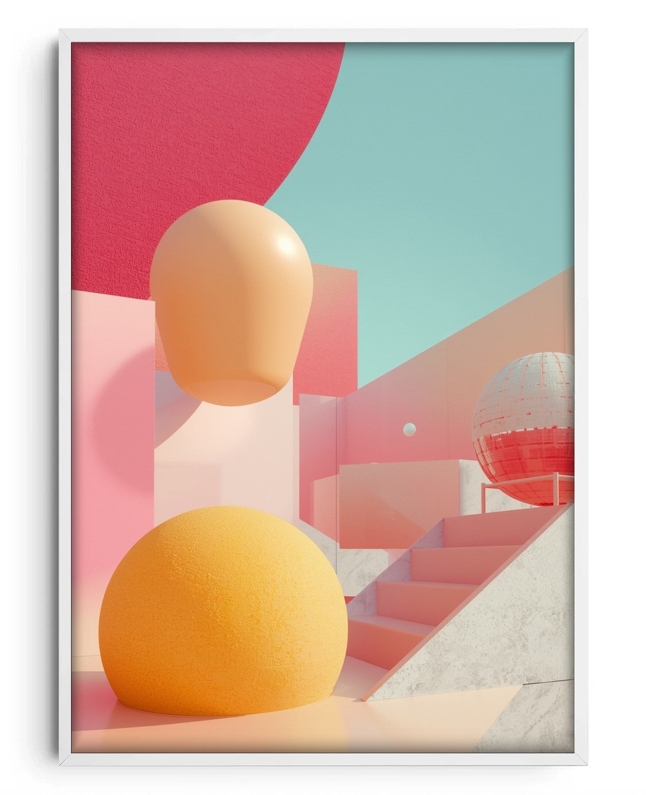 Neon Whispers Dancing Chaos - White Wood