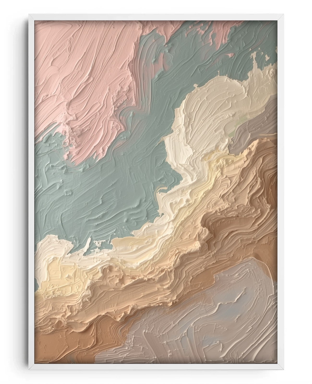 Celestial Whispers Painted Symphony - White Wood